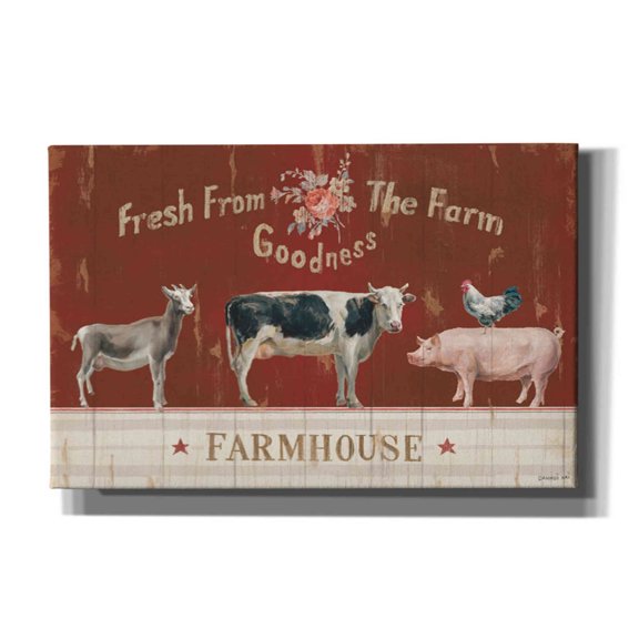 Epic Graffiti 'Farm Patchwork II' by Danhui Nai, Canvas Wall Art, 40"x26"