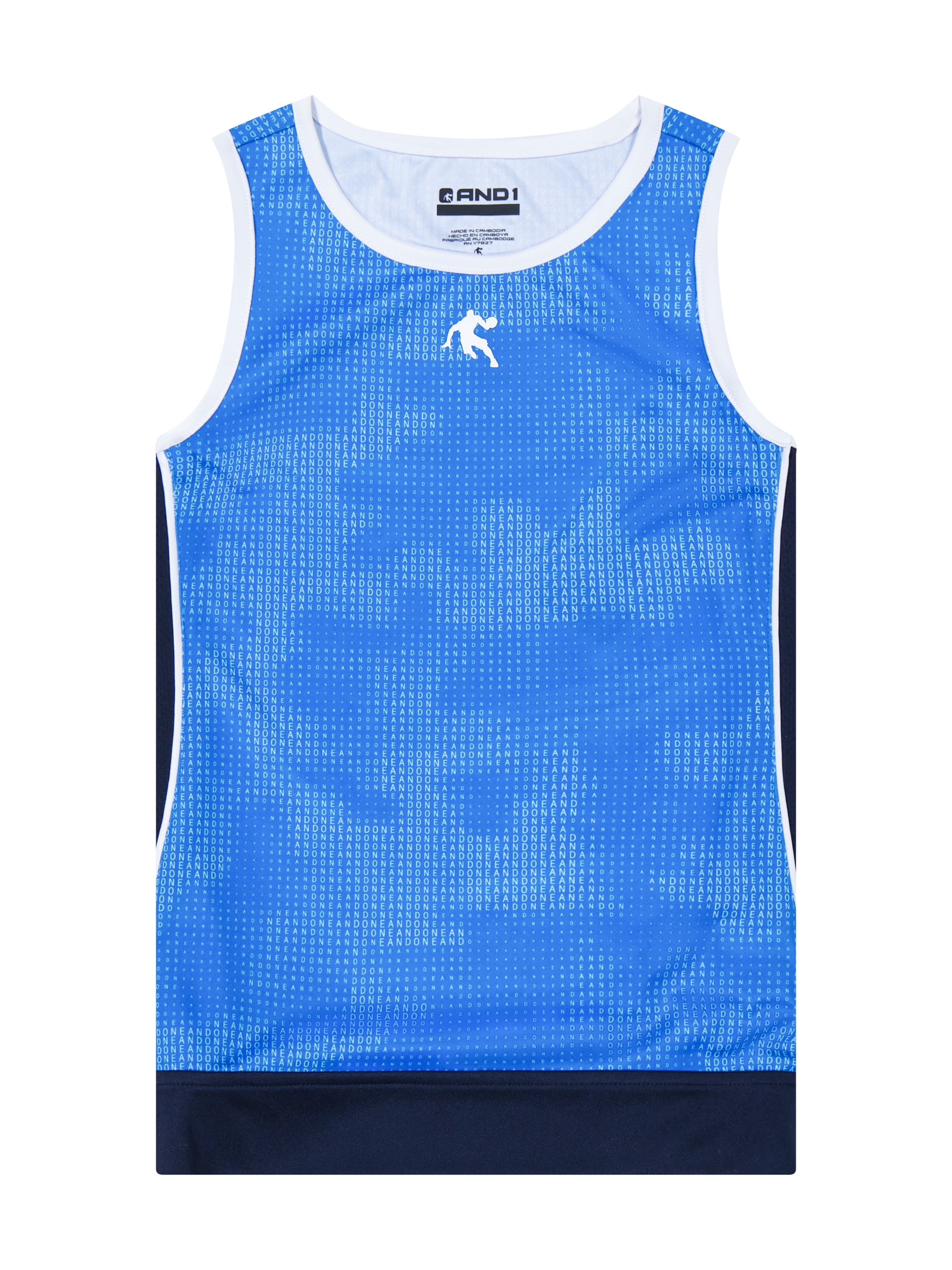AND1 Boy's Athletic Baseline Basketball Tank Top, Sizes 4-18