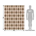 thumbnail image 3 of Rwraps Brown Argyle Fashionable Grandpa Matte Vinyl Film Wrap 59in x 2ft Vinyl Vehicle Car Film, 3 of 9