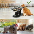 thumbnail image 2 of Upgraded Elevated Cat Bowls with Food Mat,15° Tilt Raised Pet Feeding Bowl Stand - Adjustable Height Dog and Cat Bowl Holder with 3 Stainless Steel Bowls -Elevated Feeder for Indoor Pets, 2 of 9