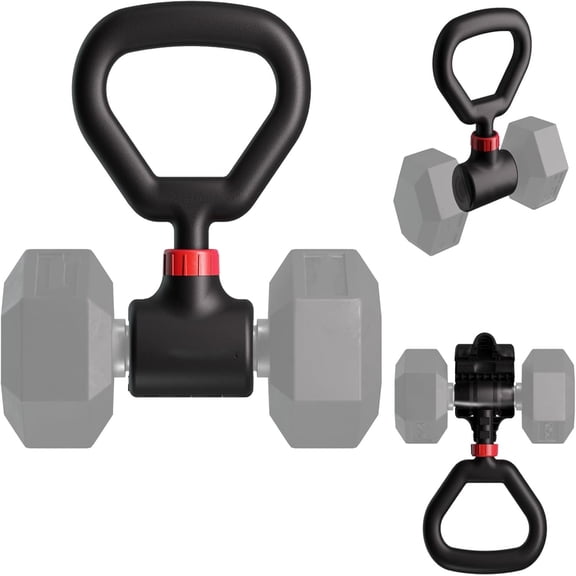 Convert Dumbbells to Barbell Set and Kettlebell for Home Fitness - Adjustable & Up to 200 lb Capacity Weight Barbell for Weight Lifting