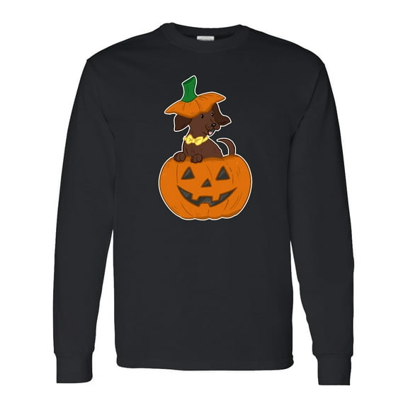 Inktastic Halloween Dachshund in Pumpkin Long Sleeve T-Shirt
