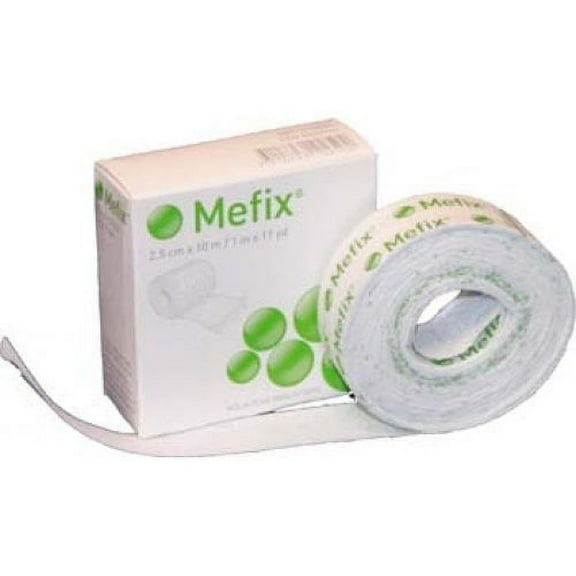 Mefix Dressing Retention Tape, Skin Friendly Nonwoven 1 Inch X 11 Yard White NonSterile, Molnlycke, 310299 - Case of 40