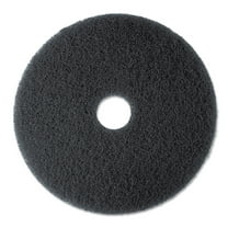 3M High Productivity Floor Pad 7300, 17" Diameter, Black, 5/Carton -MMM08275