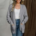 thumbnail image 2 of ShomPort Women's Fall Fashion Long Sleeve Knit Cardigan Open Front Sweater Coat with Pockets, 2 of 6