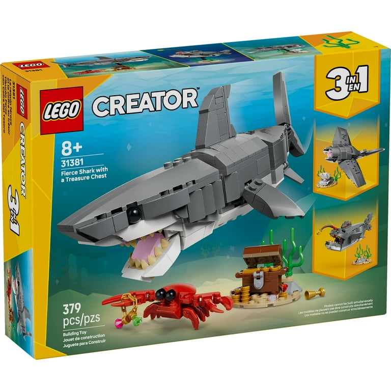 LEGO Creator Fierce Shark 3-in-1 Building Toy for Boys & Girls