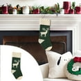 thumbnail image 5 of HongHeng Christmas Stockings,Big Size 1Pack 18-Inch Extra Long Hand-Knitted Red/Green Reindeer Snowflakes Xmas Character for Family Holiday Season Decor, 5 of 5
