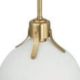 thumbnail image 6 of Robert Stevenson Lighting Delano - Industrial Metal and Etched Glass Ceiling Light, Gold and White, 6 of 15