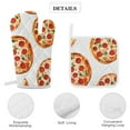 thumbnail image 4 of Fun Pizza Oven Mitts And Pot Holders Sets of 4 Oven Gloves Set Potholders for Kitchen Cooking Baking Grilling Anti Scald Hot Pads And Heat Resistant, 4 of 6