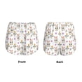 thumbnail image 3 of Yiaed easter Print Women's Running Shorts with Liner 3 Zipper Pockets Elastic Workout Athletic Gym Yoga Shorts-X-Large, 3 of 7