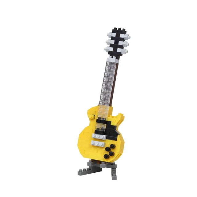 Kit de construcción nanoblock Instruments para guitarra eléctrica, color amarillo