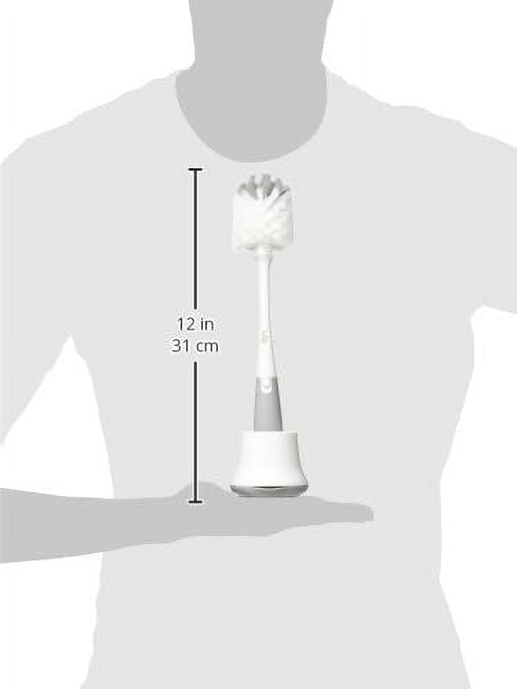 OXO Tot Bottle Brush with Nipple Cleaner and Stand – Gray, 2-Pack