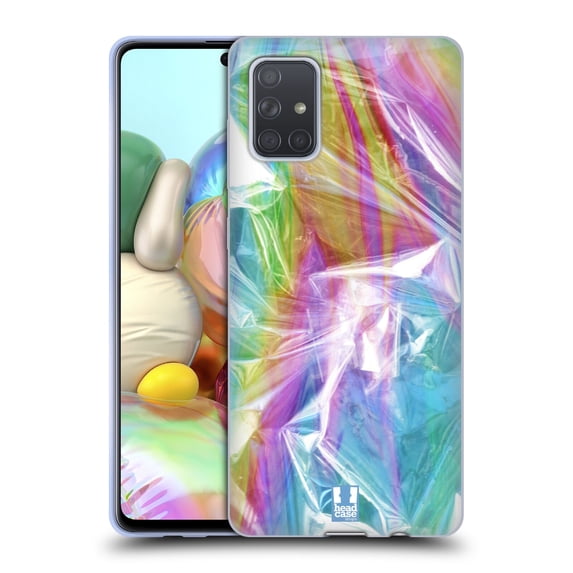 Head Case Designs Oil Slick Prints Iridescent Soft Gel Case Compatible with Samsung Galaxy A71 (2019)
