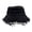 black, variant on Distressed Raw Hem Denim Bucket Hat:Unisex Vintage Sun Cap for Spring Summer Casual Style