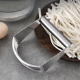 thumbnail image 1 of Stainless Steel Dough Cutter, Curved Baking Scraper, Kitchen Gadget for Pastry and Bread Making, Silver, 1 of 4