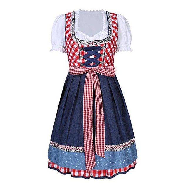 Disfraz de Oktoberfest para mujer, vestido tradicional Dirndl, disfraz de dama, traje de sirvienta cervecera