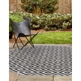 thumbnail image 3 of Rugs.com Jill Zarin Outdoor Collection Rug – 4' Octagon Charcoal Gray Flatweave Rug Perfect For Living Rooms, Kitchens, Entryways, 3 of 9