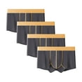 thumbnail image 2 of Bixock Boxer Briefs for Men,Men's Big and Tall Underwear Cotton Breathable Pius Size Solid Color Soft Stretch 4-Pack Briefs, 2 of 3