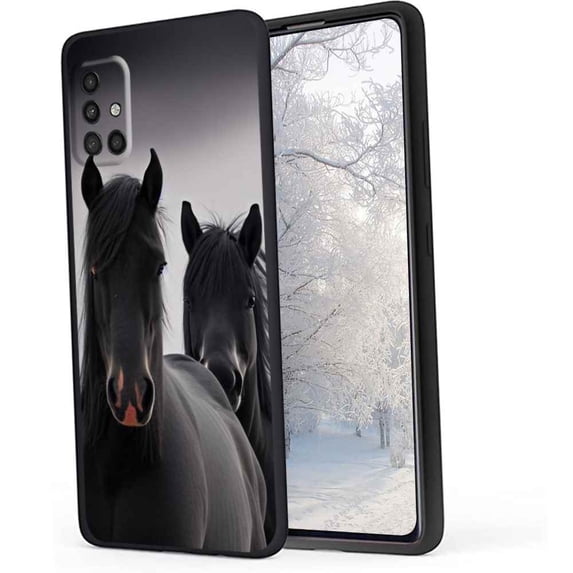 Horses-214 Phone Case, Degined for Samsung Galaxy A71 4G Case Men Women, Flexible Silicone Shockproof Case for Samsung Galaxy A71 4G