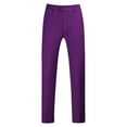 thumbnail image 5 of YDDIAN Mens Classic Suit Pants Straight Fit Modern Formal Dress Pants Separate Trousers Purple 32, 5 of 5
