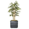 thumbnail image 1 of Artificial Faux Bamboo Tree 59" Fake Plant with Planter, 1 of 3