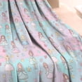 thumbnail image 3 of Pastel Princess Pattern Blanket,Comfortable Soft Lamb Wool Throw Blanket,All Season,Warm Lightweight Blankets for Sofa Bed Couch Living Room Chair,60"x80", 3 of 4
