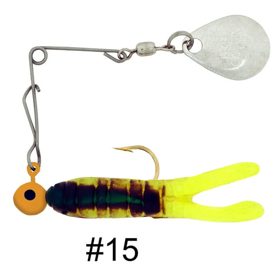 H&H King Spin-Nickel 1/4 Chartreuse Crawfish 12 Per Card Order 12 CKS-15