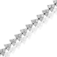thumbnail image 2 of Vir Jewels 5 CTTW Diamond 3 Stone Cluster Bracelet 10K White Gold Round Prong Set 7 Inch for female., 2 of 5