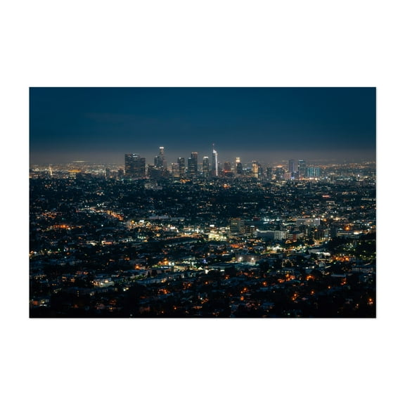 DTLA from Griffith - Los Angeles California Photography Unframed Wall Art Print 5 x 7 inches