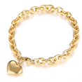 thumbnail image 1 of Pulsera de plata esterlina con etiqueta de corazón, 7,5-3pack, 1 of 5