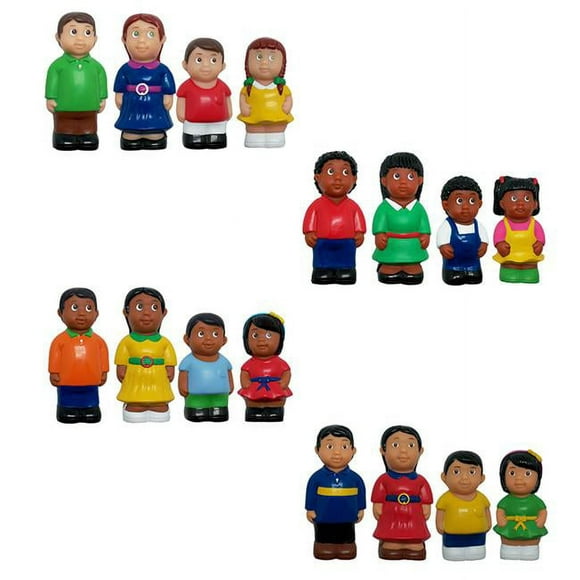 Get Ready Kids MTB624 Multicultural Family 4 Set Complete Figure