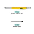thumbnail image 3 of 6 in 1 Metal Multitool Tech Tool Pen Gifts for Men with Ballpoint Pen, Ruler, Screwdriver, Stylus, Refills, Yellow, 3 of 5