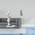 thumbnail image 2 of Figura decorativa Escultura de plumas Estatua de gato Adorno de resina Diseño minimalista moderno Adecuado para escritorio Estantería del hogar Oficin, 2 of 8