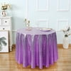 Kirsooku Light Purple Sequin Tablecloth Glitter Sparkly Iridescent Shimmer for Round Table Cloth 90 Inch Table Covers Decorations for Birthday Party Supplies Event Wedding Table Skirt Decor