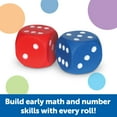 thumbnail image 2 of Learning Resources 6-Sided Foam Early Math Skills Dice,Blue/ Red, 2 Count, 2 of 6