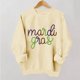 thumbnail image 2 of Mujeres de Manga Larga Tops Navidad Informal Impreso Cuello Tripulado Sudadera Invierno Acogedor, Mujeres de Manga Larga Navidad Tops, 2 of 6