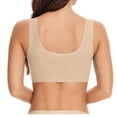 thumbnail image 4 of Women's Lace Underwire Bra Set - Padded Push-Up - Adjustable Bustier - Sexy Yet Comfortable | Hontri | Thin Laceless Comfortable Breathability Underwear Large Size Brater (Khaki | 8XL), 4 of 4