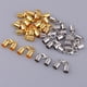thumbnail image 1 of 20 piezas de cordón de material cuero chapado en material de oro y material de plata Juegos de extremo Puntas Conectores de cierre de langosta que se ajustan a 4 mm perfecl Broche de langosta magnético, 1 of 8