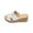 White, variant on CFLVAEK Slide Sandals for Women Comfort Arch Support Sandals Soft Wedges Sandal Casual Summer Beach Walking Sandals Slip On Vacation Shoes Size 9.5