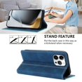 thumbnail image 4 of Leather For Apple iPhone 13 Pro 6.1-inch Case , RFID Blocking,Flip Color blocking Wallet Leather Case With Card Holder Magnetic Closure Shockproof Kickstand Protective Phone Cases Cover,Light green, 4 of 9