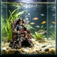 thumbnail image 4 of Nautical Tabletop Statue, Resin Skeleton Pirate with Cave for Aquarium Landscaping and Home Decor, 4 of 6