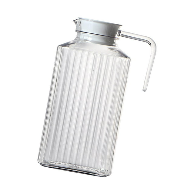GUOOL Water Pitcher Acrylic Pitcher Shatterproof Heat Resistant Juice Jug Fruit Juice Milk Pitcher for Lemonade Juice Iced Tea Milk 2L