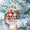 thumbnail image 6 of Personalized Engaged Couple Ornament Xmas 2025 Monkey Couple Engaged Christmas Ornament, Custom Name & Year Newly Engaged Ornament Christmas Tree Decor, Engagement Ceramic Ornament Xmas DY5tTU, 6 of 6