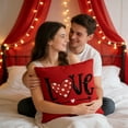 thumbnail image 4 of Decoración de Día de San Valentín Funda de Almohada Patrones en Forma de Corazón Cojín de Sofá Decoración de Ambiente Festivo Decoración de Sala de Estar Y Dormitorio Decoraciones de Día de San Valent, 4 of 6