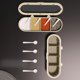 thumbnail image 4 of ¡Liquidación! Estuche para condimentos de cocina con estante dividido | Contenedores extraíbles con cucharas | Organizador de condimentos para azúcar y pimienta. Incluye 1 estuche y 4 cucharas., 4 of 8