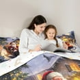 thumbnail image 5 of Feelyou Santa Claus Twin Bedding Sets 7-Piece for Teens, Dreamy Fairy Tale Bedding Comforter Set, Christmas Reindeer Reversible Sheet Sets, Lightweight Room Decor, 5 of 8
