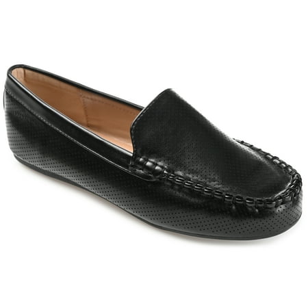 

Journee Collection Womens Halsey Wide Width Comfort Insole Slip On Round Toe Loafer Flats