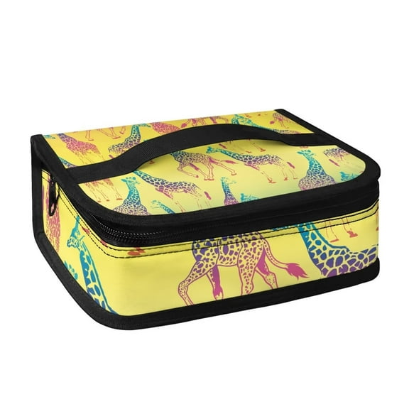 KUIFORTI Giraffe Lunch Box for Men Lunch Bag Meal Bag with Top Handle Portable Lunch Tote Kit for School Travel Camping