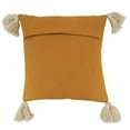 thumbnail image 2 of Fennco Styles Handmade Tufted Diamond Tassel Cotton Decorative Throw Pillow Cover 18" W x 18" L - Mustard Textured Cushion Case for Home, Couch, Bedroom, Living Room and Office Décor, 2 of 2