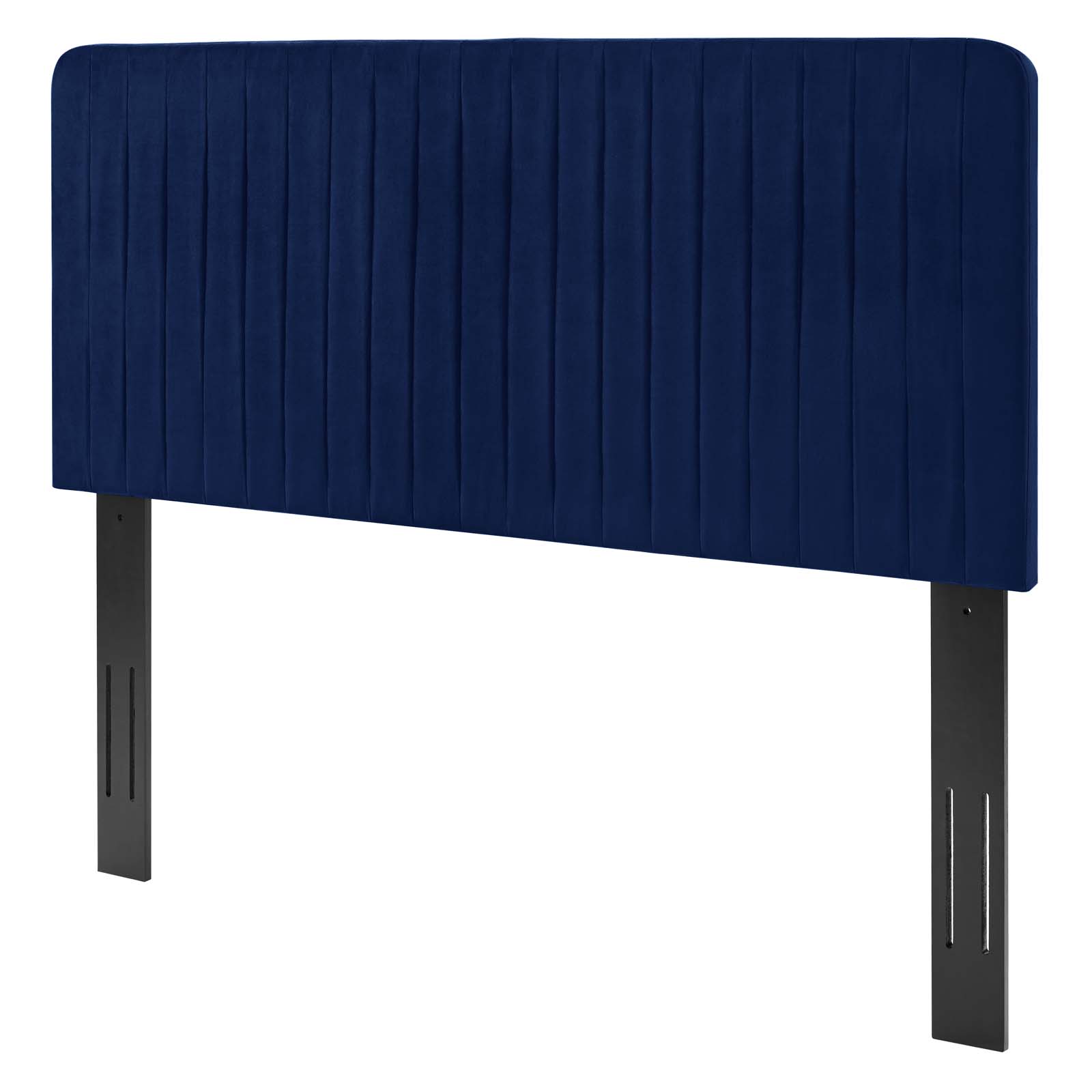 Tufted Headboard, King Size, Velvet, Blue Navy, Modern Contemporary